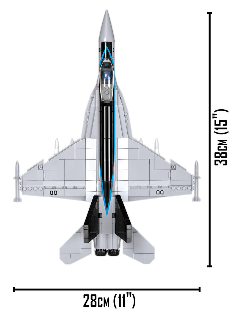 Top Gun Maverick Boeing F/A-18 Super Hornet Limited Edition 570 Piece Block Kit Top View
