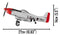 Top Gun Maverick North American P-51D Mustang, 265 Piece Block Kit Side View