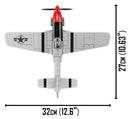 Top Gun Maverick North American P-51D Mustang, 265 Piece Block Kit Top View