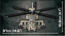 Boeing AH-64 Apache Helicopter 510 Piece Block Kit Front Dimensions