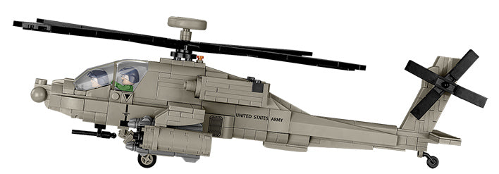 Boeing AH-64 Apache Helicopter 510 Piece Block Kit Side View