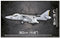 McDonnell Douglas AV-8B Harrier II 424 Piece Block Kit Side View Dimensions