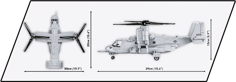 Bell-Boeing V-22 Osprey, 1/48 Scale 1090 Piece Block Kit Dimensions