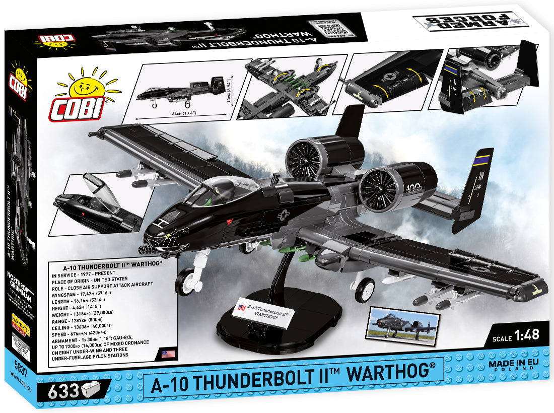 Fairchild Republic A-10 Thunderbolt II Warthog 633 Piece Block Kit Back Of Box