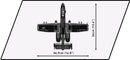 Fairchild Republic A-10 Thunderbolt II Warthog 633 Piece Block Kit Top View Dimensions