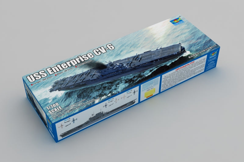USS Enterprise Aircraft Carrier CV-6,1:700 Scale Model Kit By Trumpeter