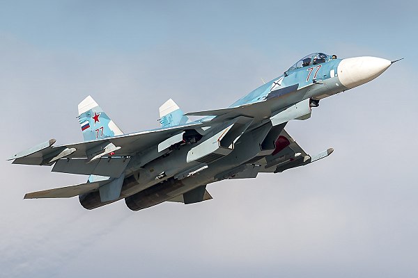 Sukhoi Su-33 Flanker D, Russian Navy “Red 77" In Flight