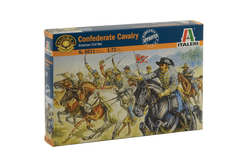 American Civil War Confederate Cavalry 1861, 1/72 Scale Plastic Figures By Italeri