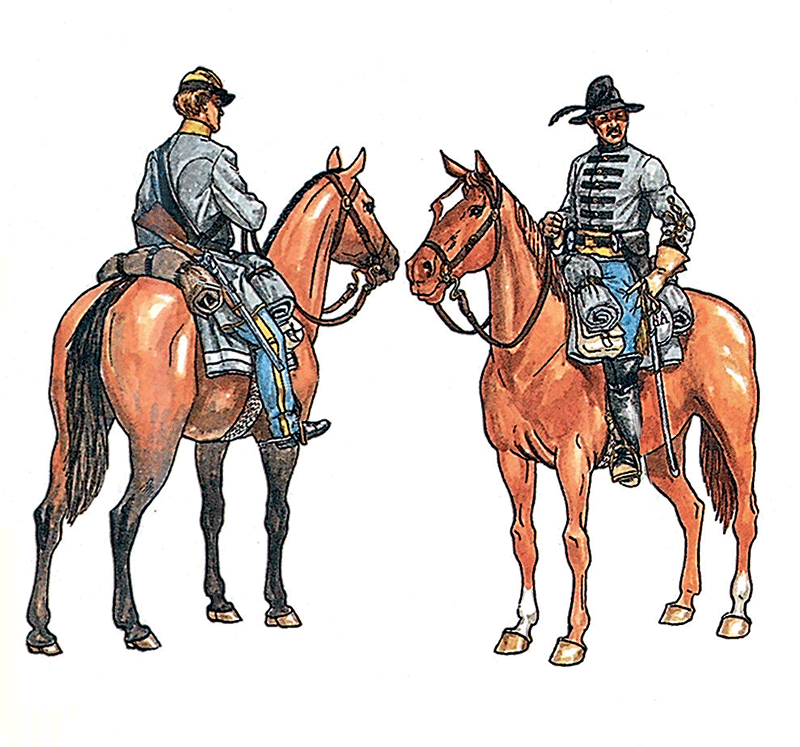 American Civil War Confederate Cavalry 1861, 1/72 Scale Plastic Figures