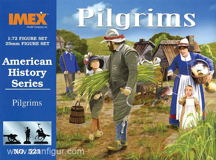 Pilgrims 1/72 Scale Plastic Figures By IMEX