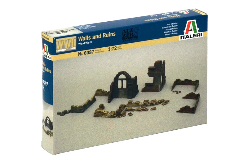 WWII Walls And Ruins Diorama Accessories Kit 1/72 Scale