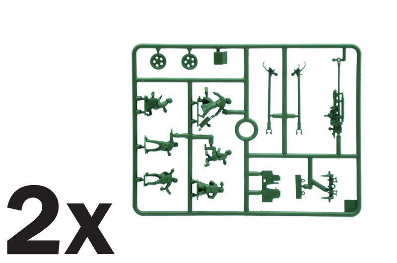 ZIS 3 Anti-Tank Gun, WWII 1/72 Scale Plastic Figures Sample Frame