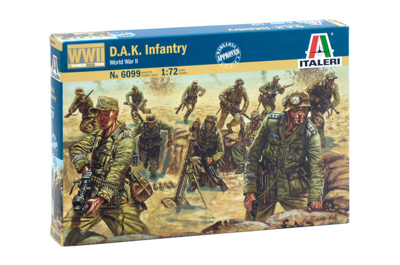 Desert Afrika Corps Infantry WWII 1/72 Scale Plastic Figures By Italeri
