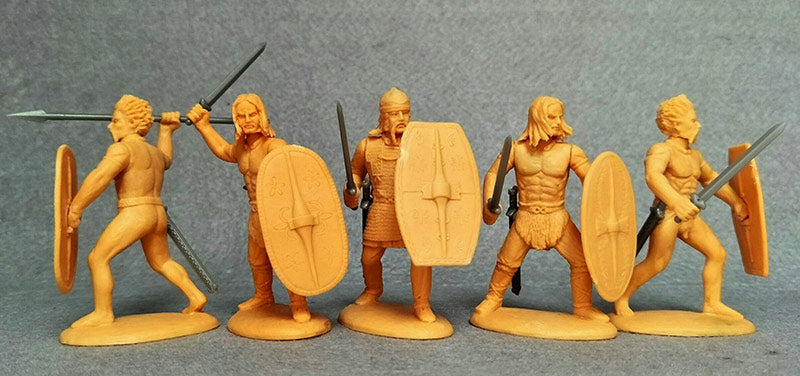 Celtic Barbarians Warband Infantry 27 BC – 476 AD, 60 mm (1/30) Scale Plastic Figures
