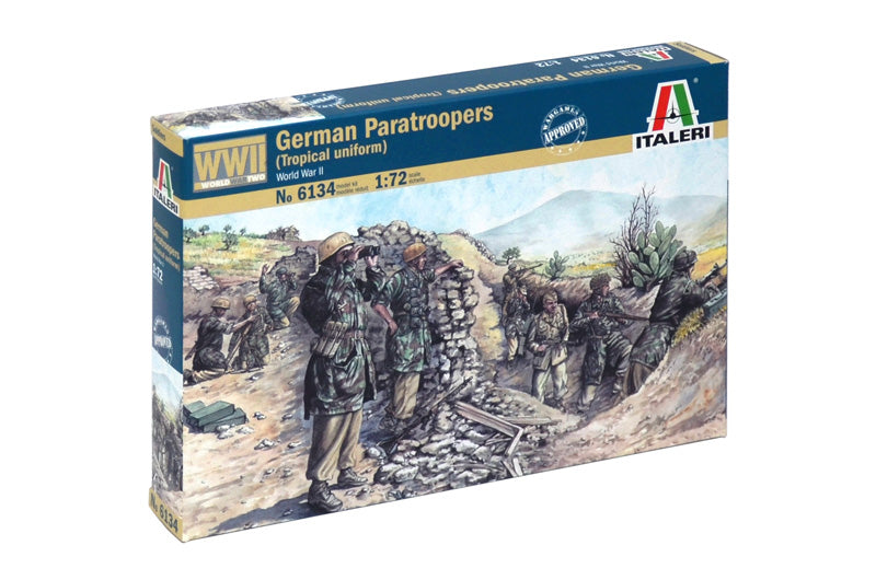 German Paratroopers (Tropical Uniforms) WWII 1/72 Scale Plastic Figures