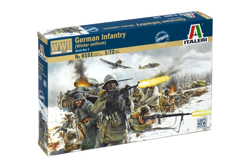 German Infantry WWII (Winter Uniform) 1/72 Scale Plastic Figures