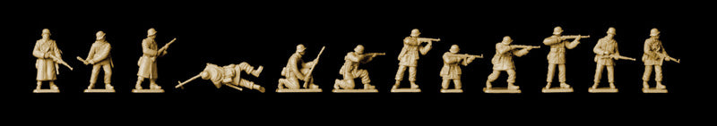 German Infantry WWII (Winter Uniform) 1/72 Scale Plastic Figures 12 Poses