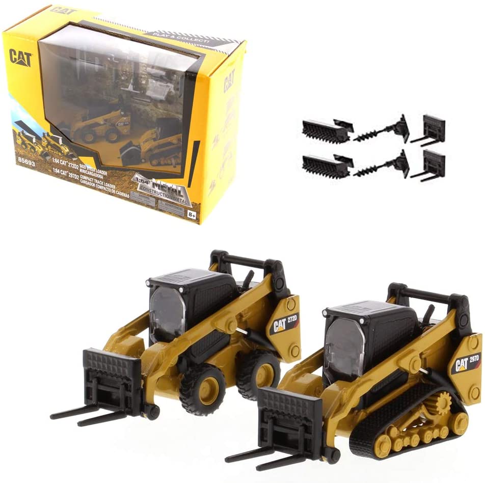 Caterpillar 272D2 Skid Steer Loader & Compact Track Loader 1:64 Scale Diecast Models