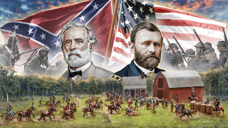 American Civil War Farmhouse Battle 1864, 1/72 Scale Diorama Battle Set Box Art