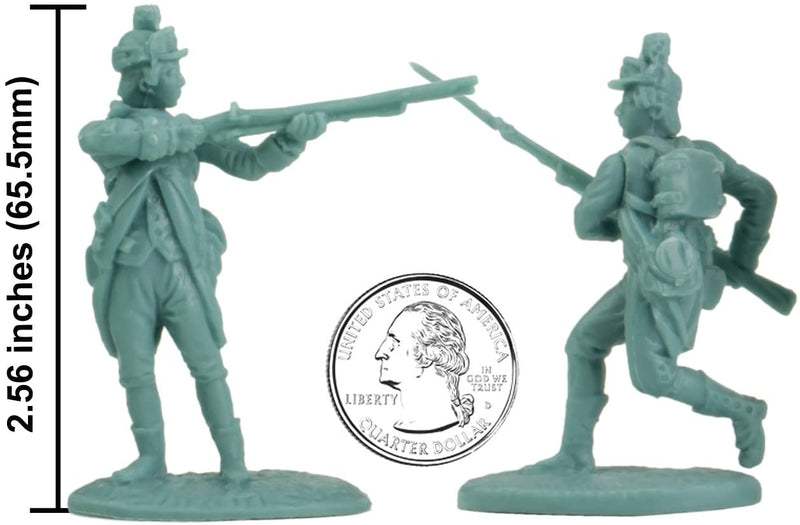 American War Of Independence American Light Infantry 1/30 Scale Model Plastic Figures By LOD Enterprises Size Comparison