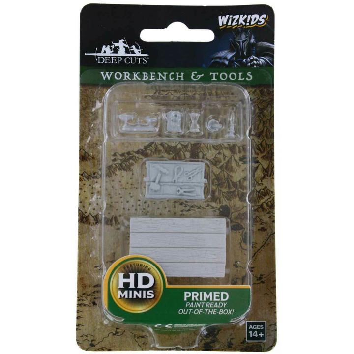 Deep Cuts Unpainted Miniatures: Workbench & Tools Package