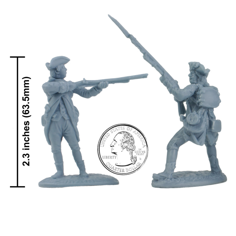 American War Of Independence American Regular Army 1/30 Scale Model Plastic Figures By LOD Enterprises Size Comparison