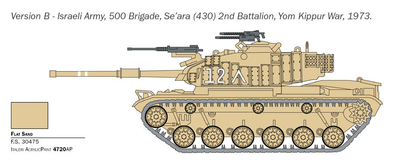 Magach 6 Tank 1/72 Scale Plastic Model Kit Israeli 2nd Battalion Livery 1973