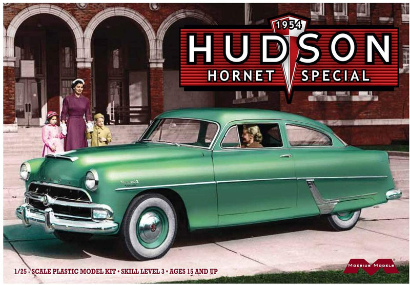 1954 Hudson Hornet Club Special 1:25 Scale Model Kit By Moebius Models