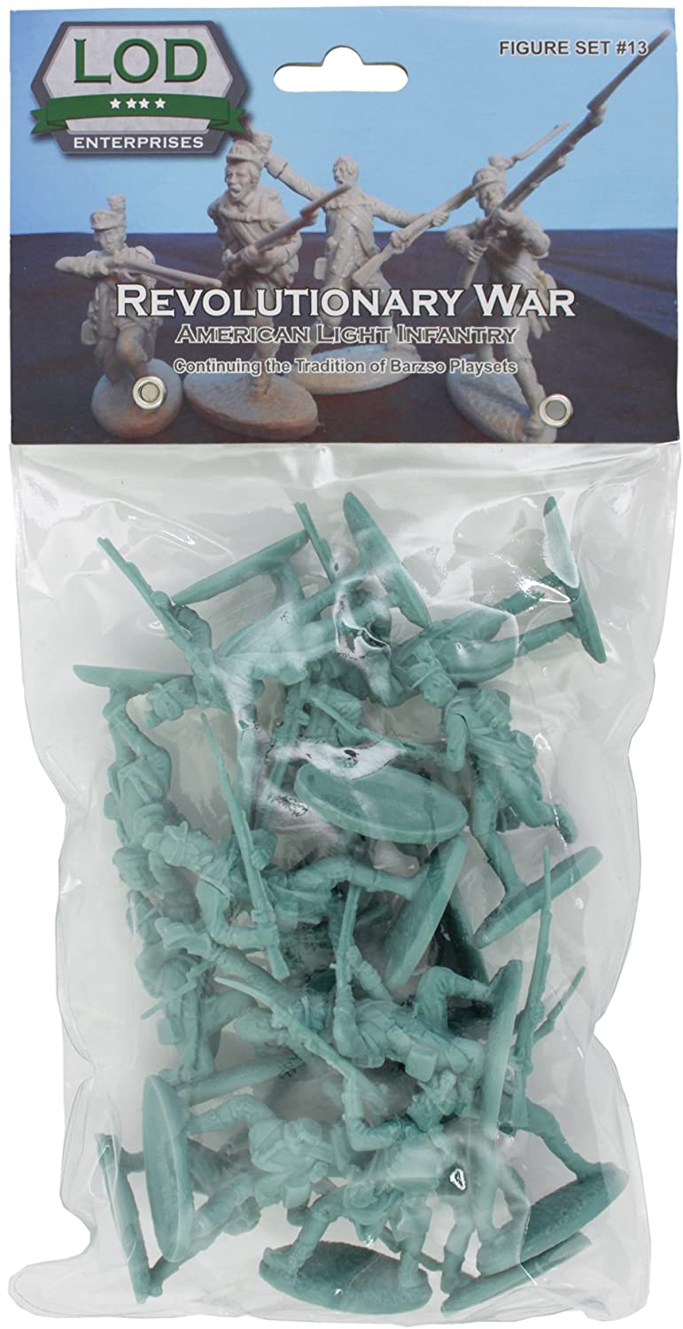 American War Of Independence American Light Infantry 1/30 Scale Model Plastic Figures By LOD Enterprises Packaging