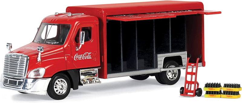 Beverage Delivery Truck “Coca Cola” (Red) 1/50 Scale Diecast Model Open Doors