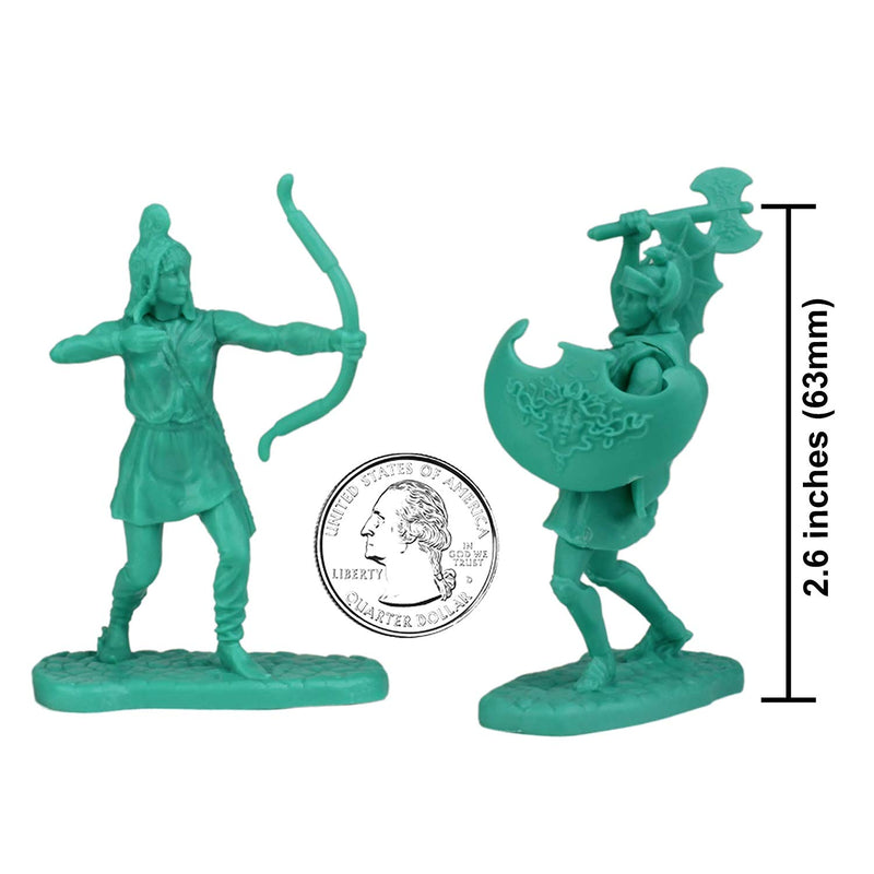 War At Troy Figure Set 15 The Amazons 1/30 Scale Plastic Figures By LOD Enterprises Size Comparison