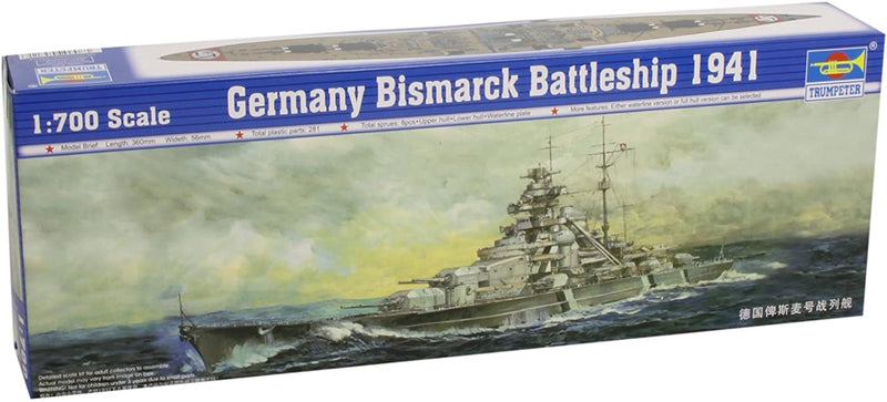 Bismarck Battleship 1941, 1:700 Scale Model Kit