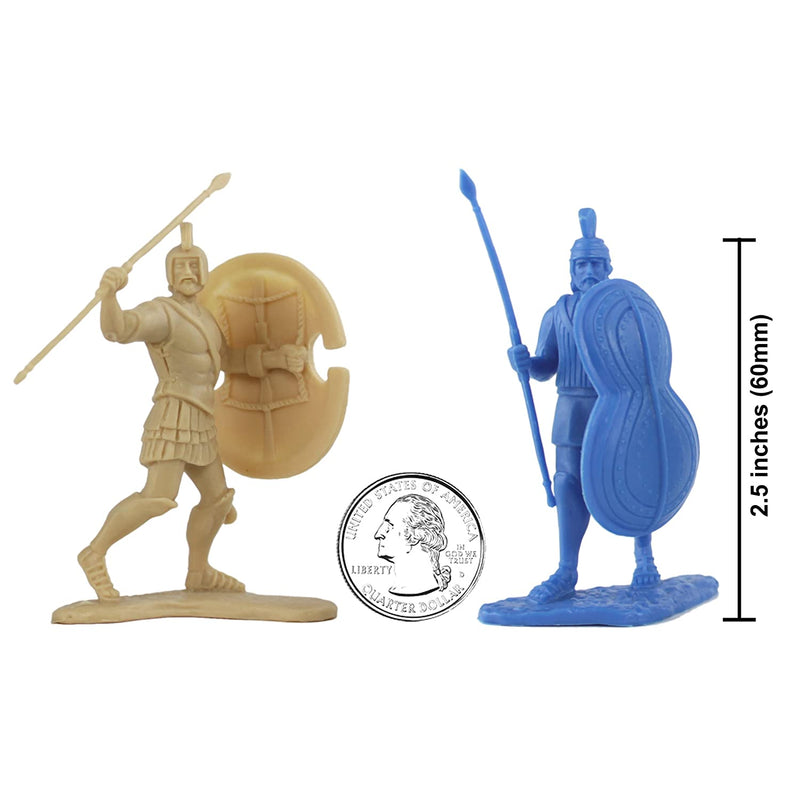 War At Troy Figure Set 1 (Greeks vs Trojans-Blue) 1/30 Scale Plastic Figures By LOD Enterprises Size Comparison
