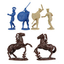 War At Troy Figure Set 2 Chariots (Greeks vs Trojans) 1/30 Scale Plastic Figures Riders & Horses