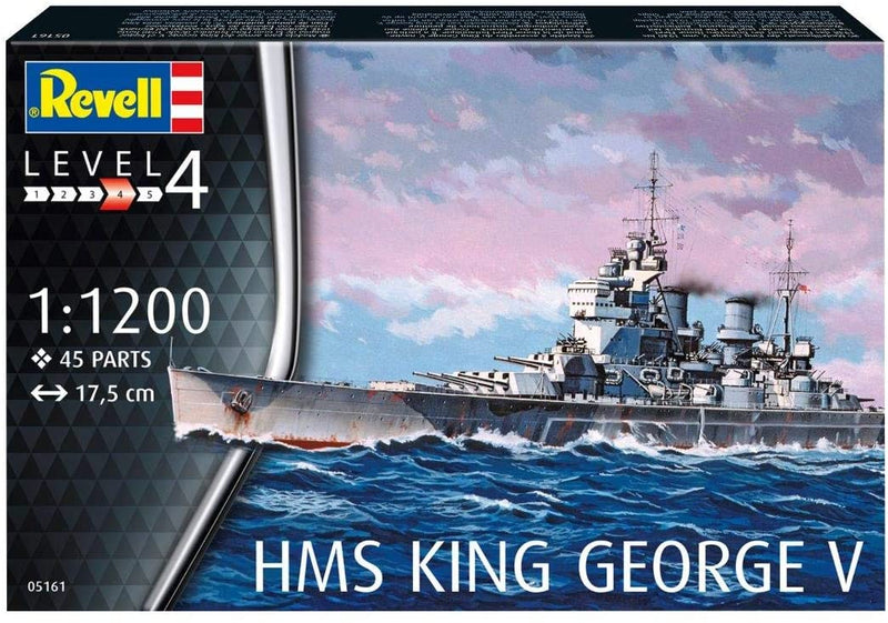 HMS King George V 1/1200 Scale Model Kit Box Front