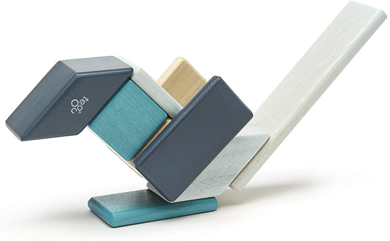14 piece Classics Magnetic Wooden Block Set: Blues