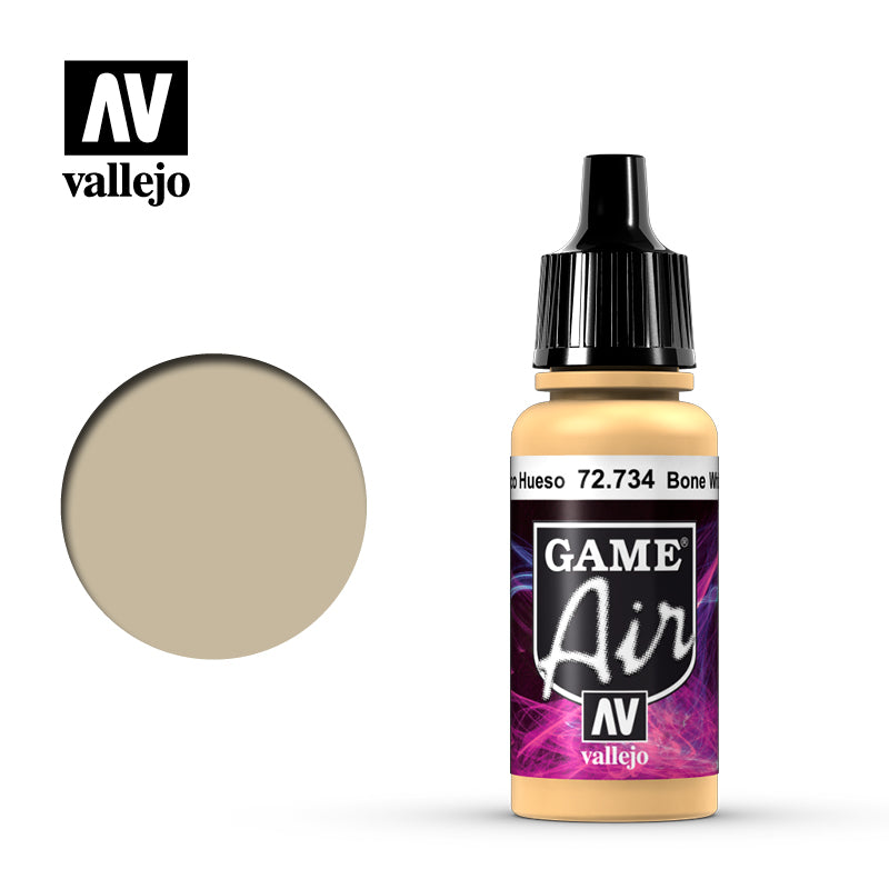 Game Air Bone White Acrylic Paint 17 ml Bottle By Acrylicos Vallejo