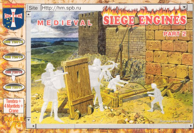 Medieval Siege Engines Part 2, 1/72 Scale Model Kit By Orion Box Cover