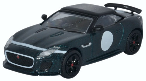 Jaguar F-Type Project 7 British Racing Green 1:76 Scale Model By Oxford Diecast