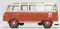 Volkswagen Type 2 T1 Samba Bus (Sealing Wax Red/Beige Gray),1/76 Scale Diecast Model Left Side View