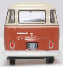Volkswagen Type 2 T1 Samba Bus (Sealing Wax Red/Beige Gray),1/76 Scale Diecast Model Rear View