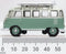 Volkswagen T1 Samba Bus w/ Surfboards (Turquoise / Blue White),1/76 Scale Diecast Model Length Measurement