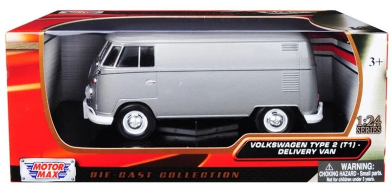 Volkswagen Type 2 (T1) Delivery Van (Gray) 1:24 Scale Diecast Car Window Box
