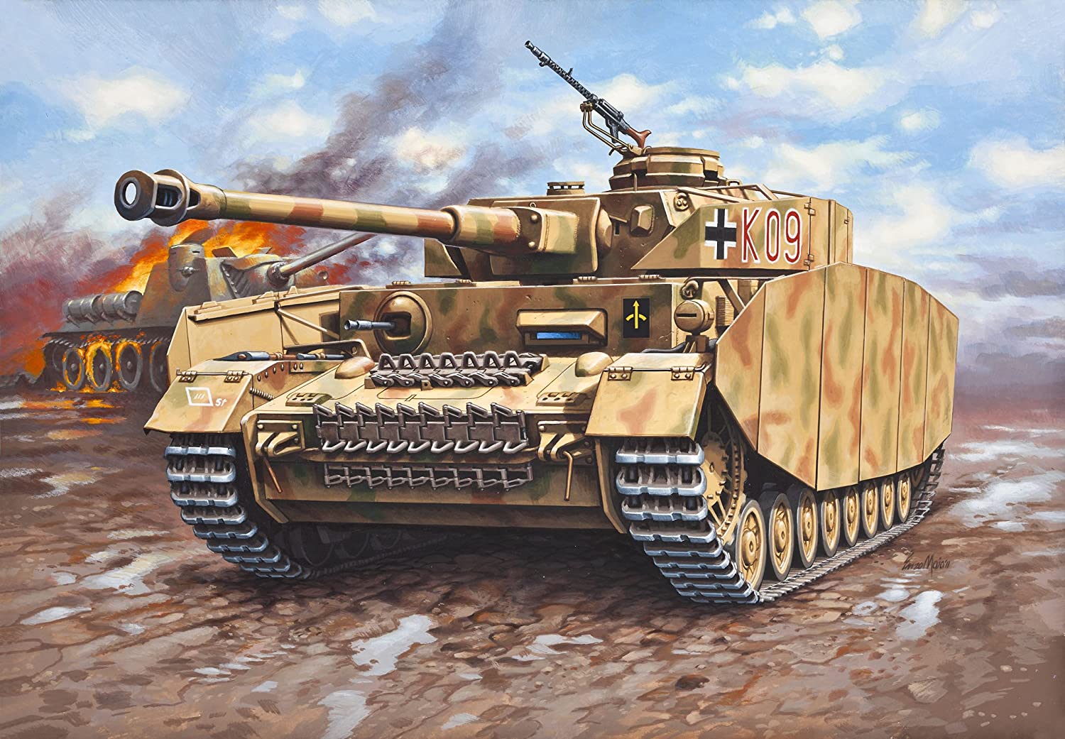 PzKpfw IV Ausf. H 1/72 Scale Model Kit Art