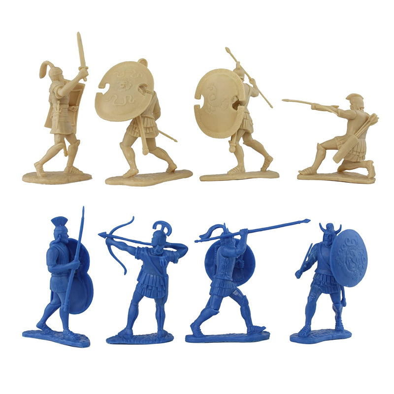 War At Troy Figure Set 1 (Greeks vs Trojans-Blue) 1/30 Scale Plastic Figures By LOD Enterprises Pose Details