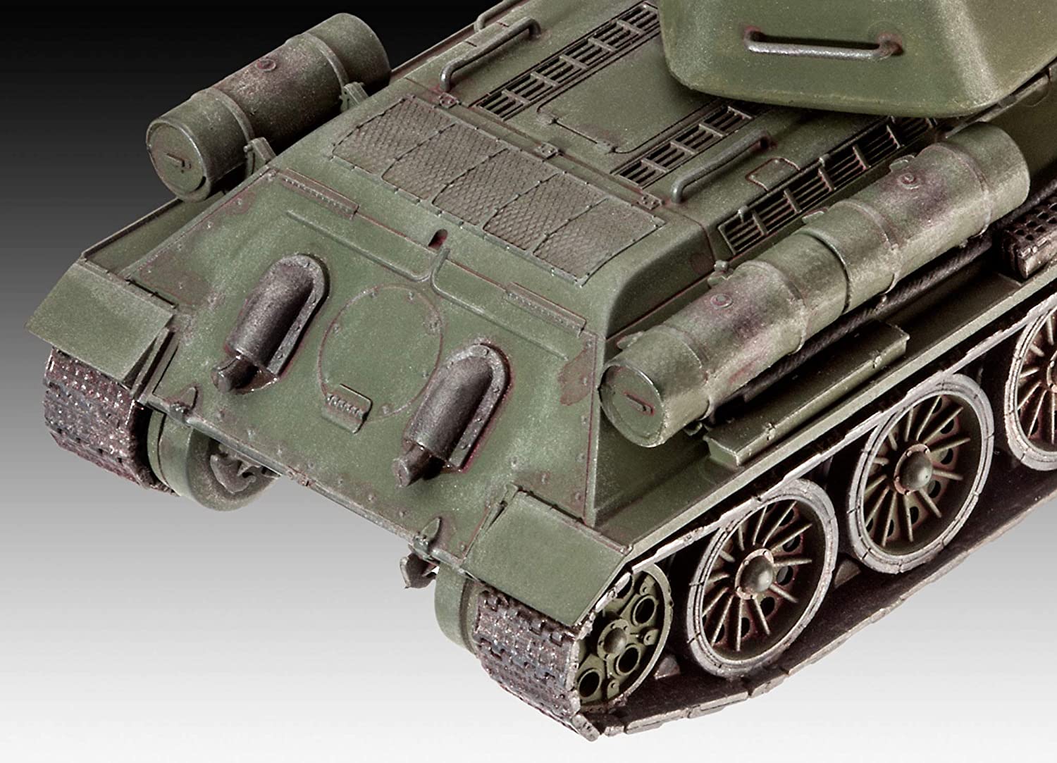 T-34/85 Soviet Tank 1/72 Scale Model Kit Rear Detail