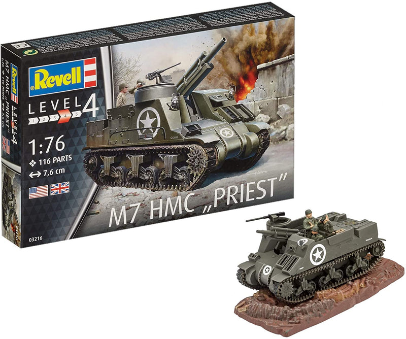 M7 HMC Priest 1/76 Scale Model Kit By Revell Germany