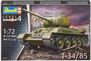 T-34/85 Soviet Tank 1/72 Scale Model Kit Box Front
