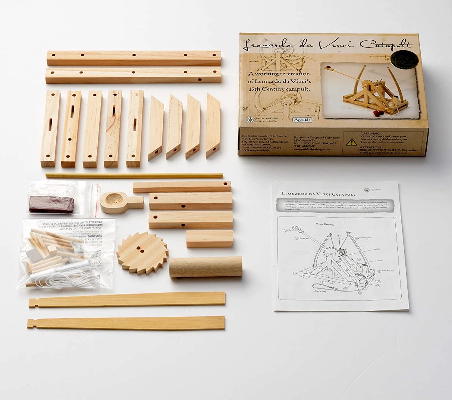 Leonardo Da Vinci Catapult Wooden Kit By Pathfinders Design Items In Box