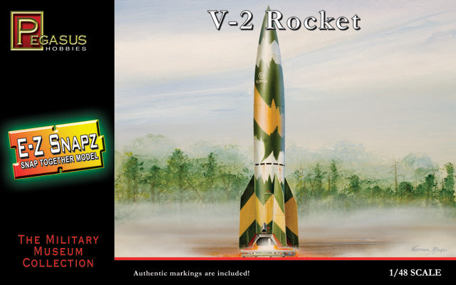 V-2 Rocket 1/48 Scale Snap Model Kit By Pegasus Hobbies